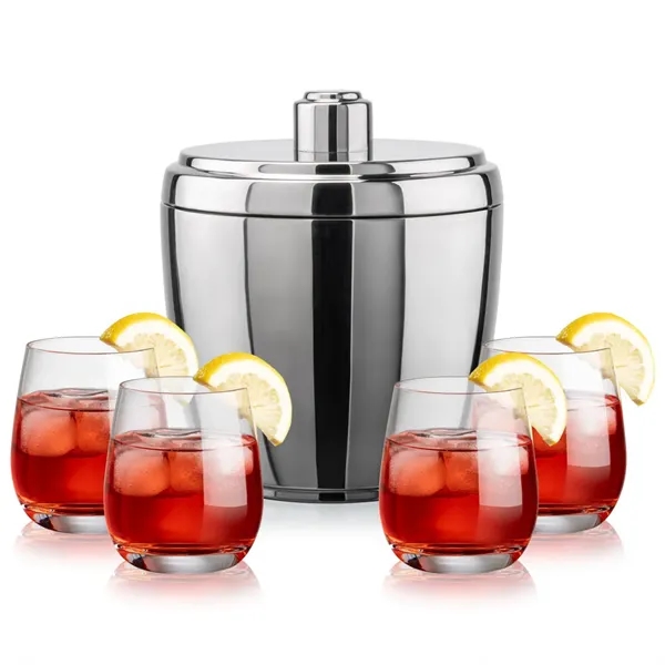 The Pescara Ice Bucket & On-the-Rocks Set combines modern style with... from ASI 84592 St Regis Group