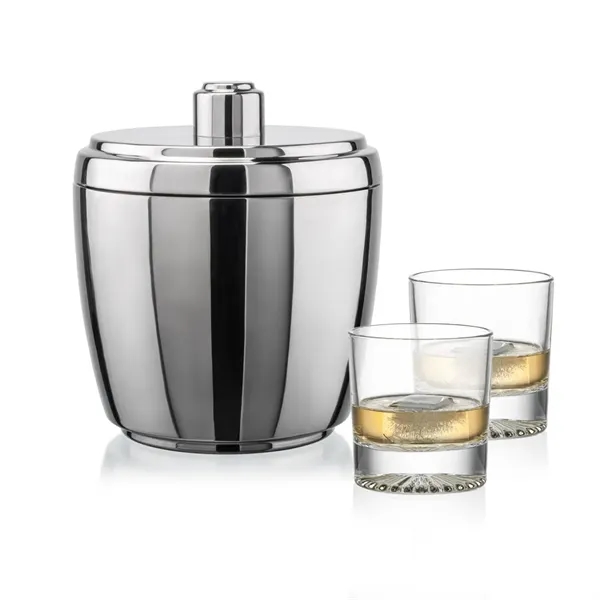 The Pescara Ice Bucket & On-the-Rocks Set combines modern style with... from ASI 84592 St Regis Group