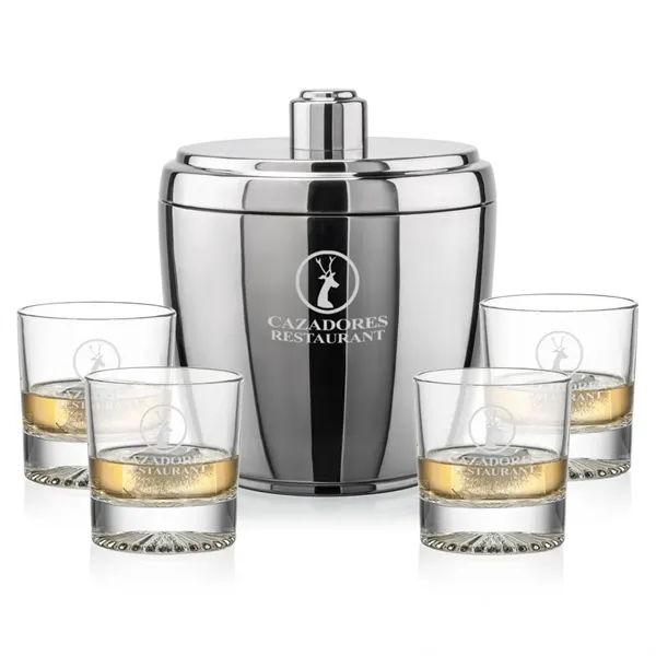 The Pescara Ice Bucket & On-the-Rocks Set combines modern style with... from ASI 84592 St Regis Group