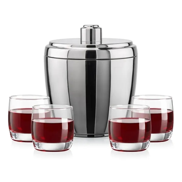 The Pescara Ice Bucket & On-the-Rocks Set combines modern style with... from ASI 84592 St Regis Group