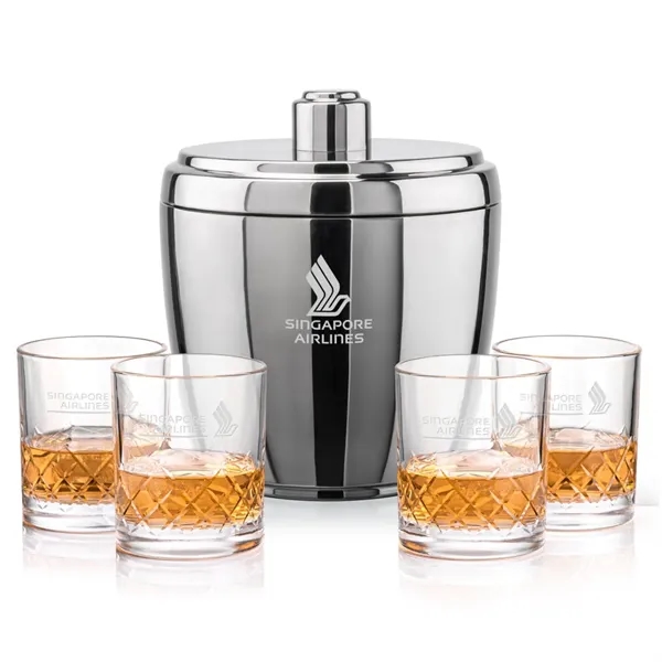 The Pescara Ice Bucket & On-the-Rocks Set combines modern style with... from ASI 84592 St Regis Group