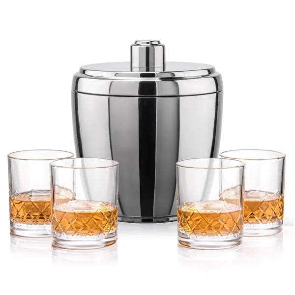 The Pescara Ice Bucket & On-the-Rocks Set combines modern style with... from ASI 84592 St Regis Group