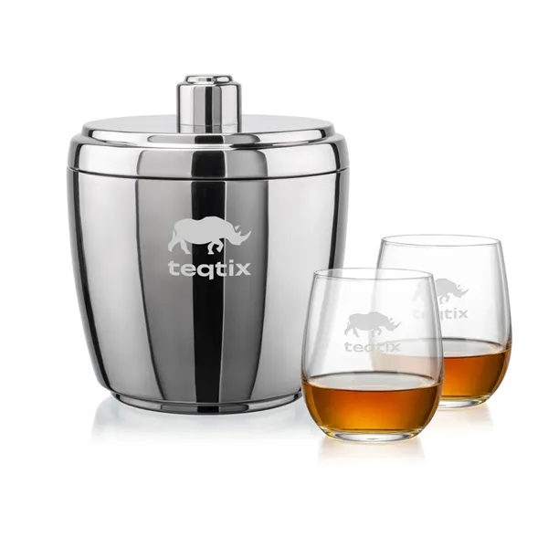The Pescara Ice Bucket & On-the-Rocks Set combines modern style with... from ASI 84592 St Regis Group