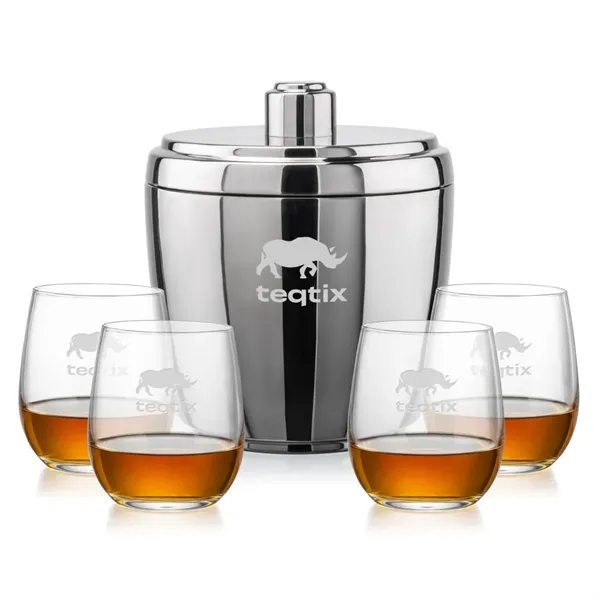 The Pescara Ice Bucket & On-the-Rocks Set combines modern style with... from ASI 84592 St Regis Group