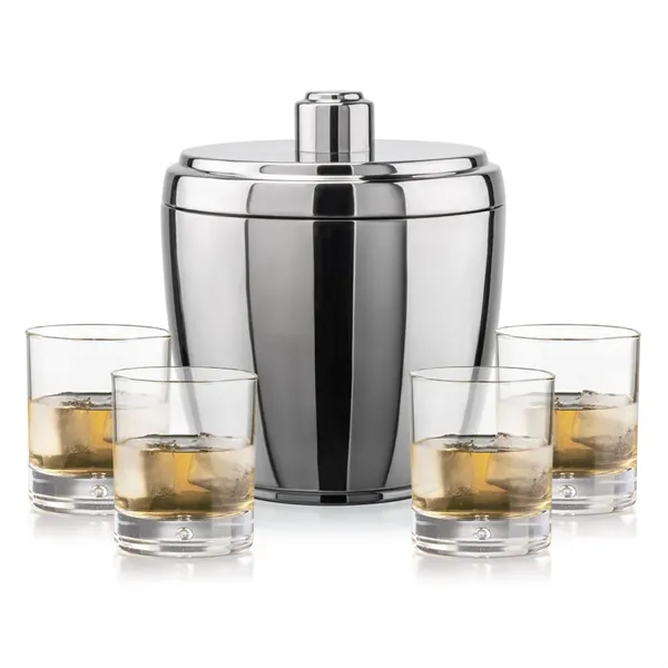 The Pescara Ice Bucket & On-the-Rocks Set combines modern style with... from ASI 84592 St Regis Group
