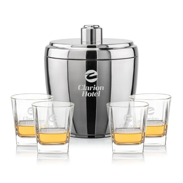 The Pescara Ice Bucket & On-the-Rocks Set combines modern style with... from ASI 84592 St Regis Group