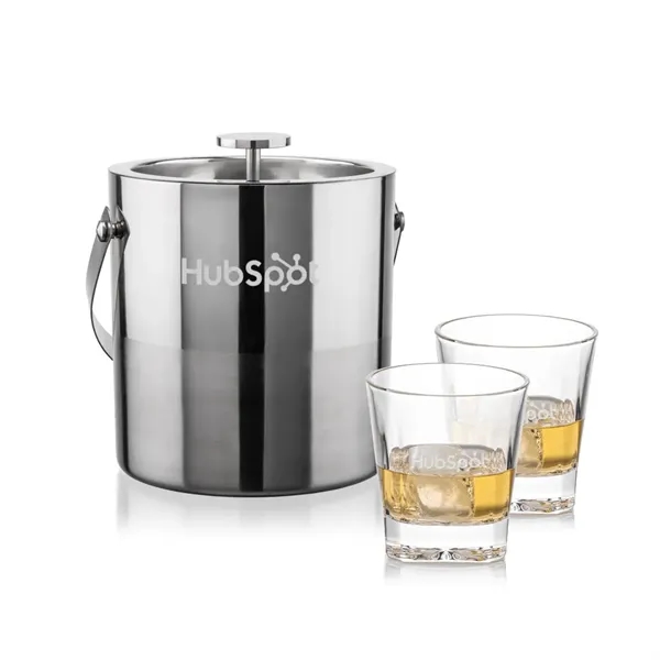 Item #SST1013-ST Catania Ice Bucket & Santana On-the-Rocks Set
