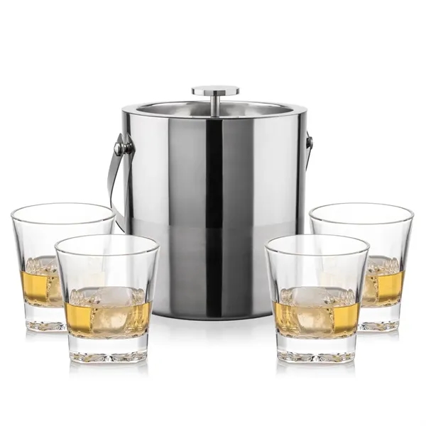 The Catania Ice Bucket with On-the-Rocks Set brings refined style and... from ASI 84592 St Regis Group