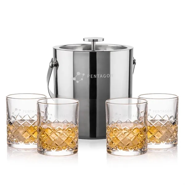 The Catania Ice Bucket with On-the-Rocks Set brings refined style and... from ASI 84592 St Regis Group