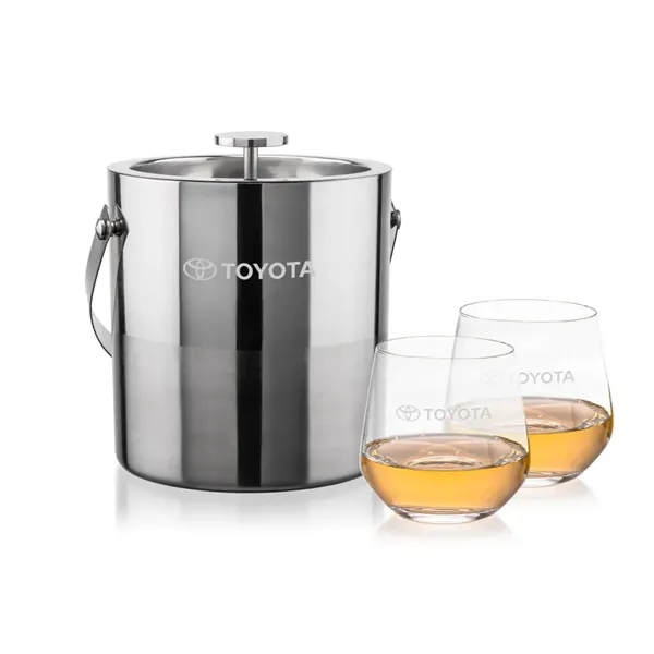 The Catania Ice Bucket with On-the-Rocks Set brings refined style and... from ASI 84592 St Regis Group