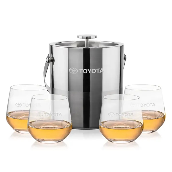 The Catania Ice Bucket with On-the-Rocks Set brings refined style and... from ASI 84592 St Regis Group