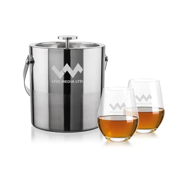 The Catania Ice Bucket with On-the-Rocks Set brings refined style and... from ASI 84592 St Regis Group