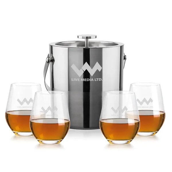 The Catania Ice Bucket with On-the-Rocks Set brings refined style and... from ASI 84592 St Regis Group