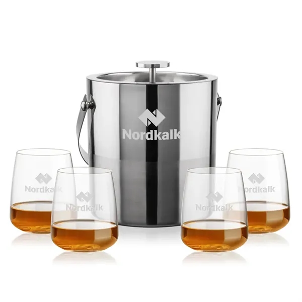 The Catania Ice Bucket with On-the-Rocks Set brings refined style and... from ASI 84592 St Regis Group