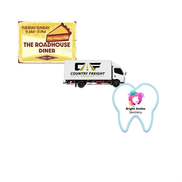 Customizable indoor magnet measuring 37 sq. inches with full color imprint.... from ASI 54040 Fey Promo / Magna-Tel by Fey