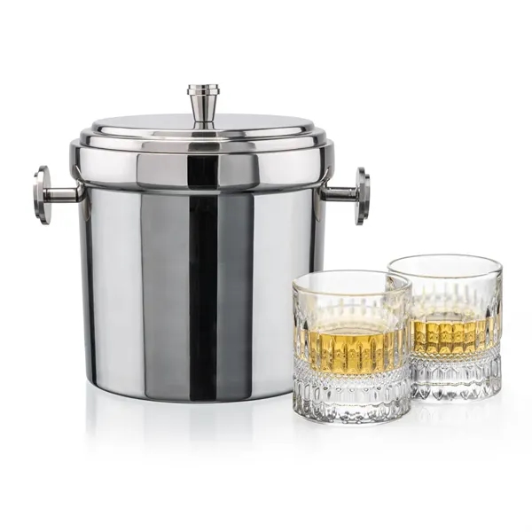 The Milano Ice Bucket & On-the-Rocks Glasses Set delivers a clean,... from ASI 84592 St Regis Group / St Regis