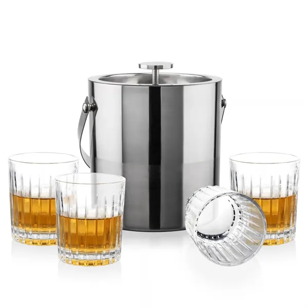 The Catania Ice Bucket with On-the-Rocks Set brings refined style and... from ASI 84592 St Regis Group