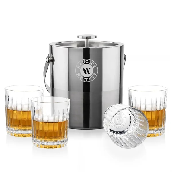 The Catania Ice Bucket with On-the-Rocks Set brings refined style and... from ASI 84592 St Regis Group