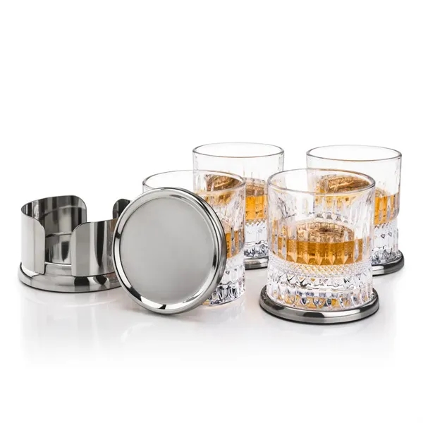 The Baldoni Coasters & On-the-Rocks Set combines modern elegance with everyday... from ASI 84592 St Regis Group