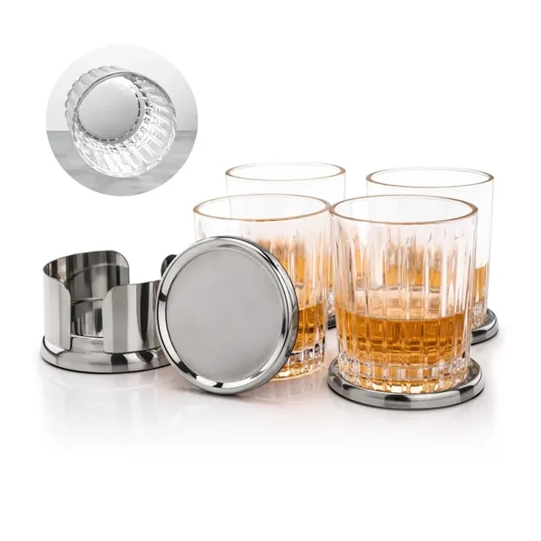 The Baldoni Coasters & On-the-Rocks Set combines modern elegance with everyday... from ASI 84592 St Regis Group