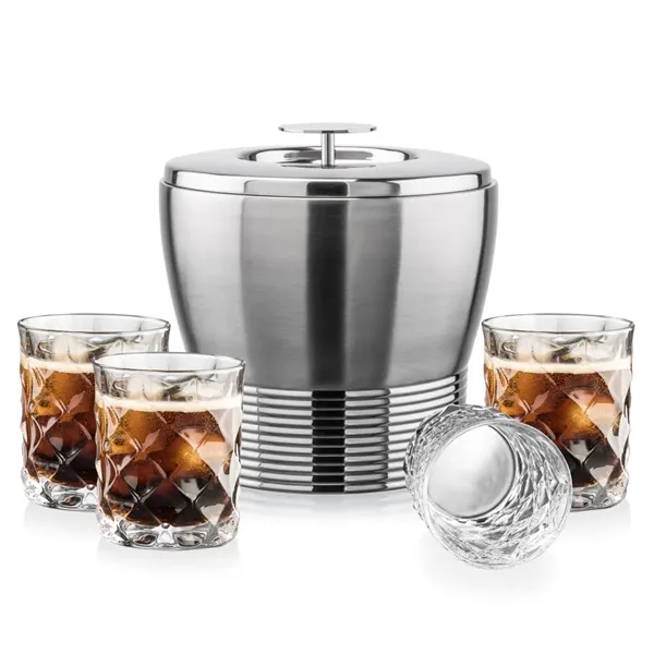 The Genoa Ice Bucket & On-the-Rocks Set is designed for effortless... from ASI 84592 St Regis Group