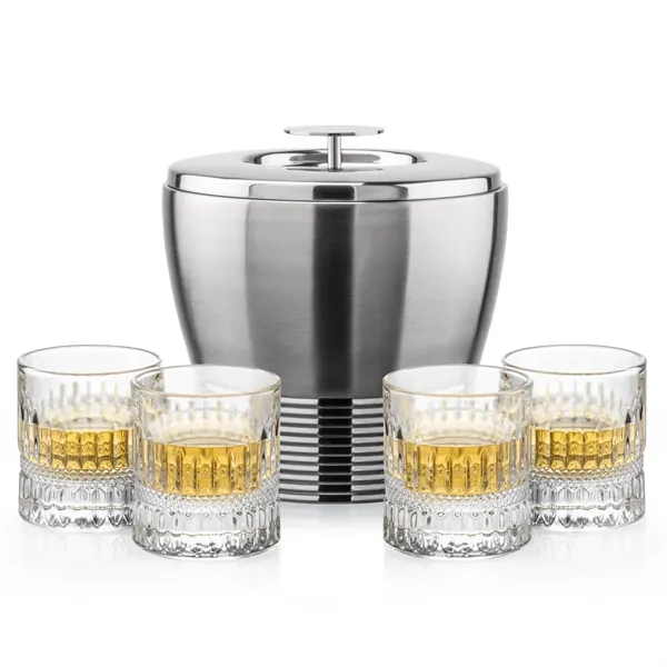 The Genoa Ice Bucket & On-the-Rocks Set is designed for effortless... from ASI 84592 St Regis Group