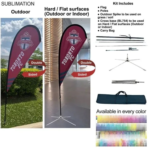 7.5' X-Small Tear Drop Flag Kit... from ASI 53509 FIEL-Fairdeal Import & Export