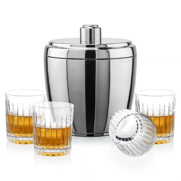 The Pescara Ice Bucket & On-the-Rocks Set combines modern style with... from ASI 84592 St Regis Group