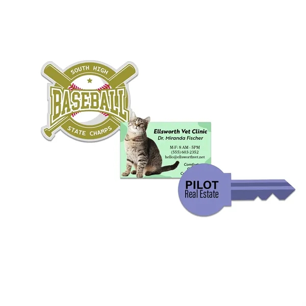 Customizable indoor magnet measuring 45 sq. inches with full color imprint.... from ASI 54040 Fey Promo / Magna-Tel by Fey