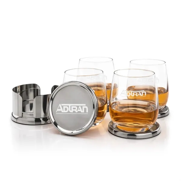 The Baldoni Coasters & On-the-Rocks Set combines modern elegance with everyday... from ASI 84592 St Regis Group