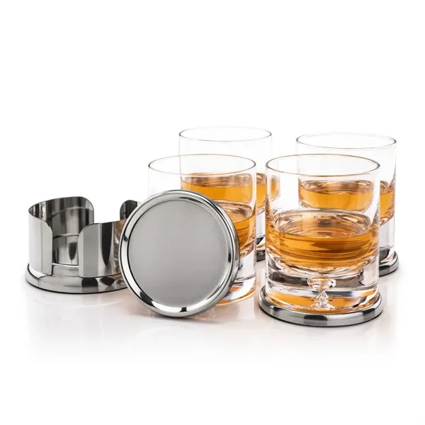 The Baldoni Coasters & On-the-Rocks Set combines modern elegance with everyday... from ASI 84592 St Regis Group