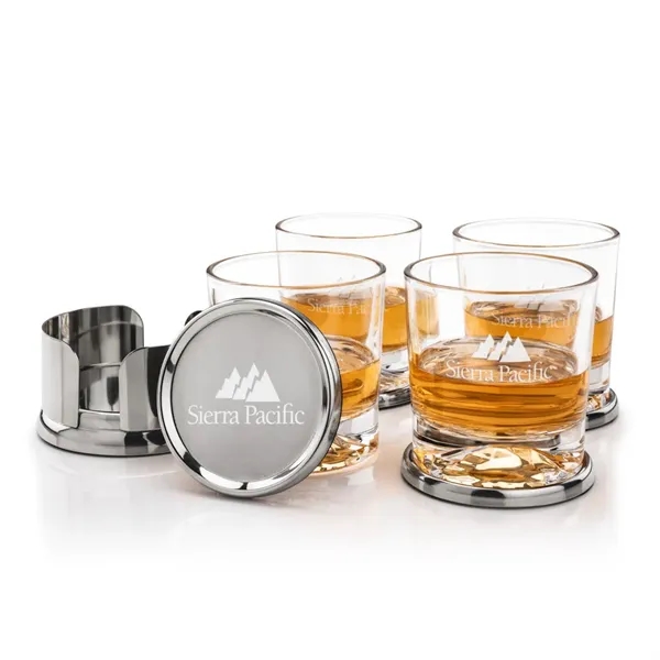 The Baldoni Coasters & On-the-Rocks Set combines modern elegance with everyday... from ASI 84592 St Regis Group