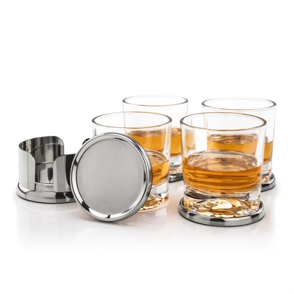 The Baldoni Coasters & On-the-Rocks Set combines modern elegance with everyday... from ASI 84592 St Regis Group