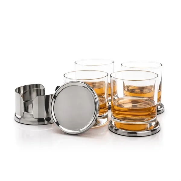 The Baldoni Coasters & On-the-Rocks Set combines modern elegance with everyday... from ASI 84592 St Regis Group