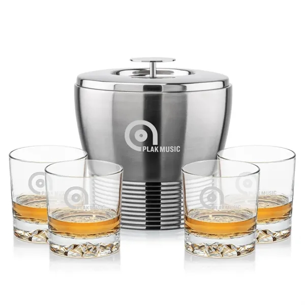 The Genoa Ice Bucket & On-the-Rocks Set is designed for effortless... from ASI 84592 St Regis Group