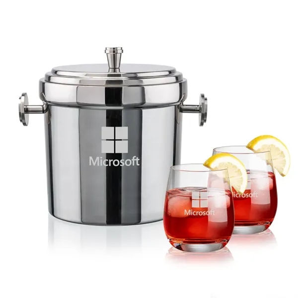 The Milano Ice Bucket & On-the-Rocks Glasses Set delivers a clean,... from ASI 84592 St Regis Group