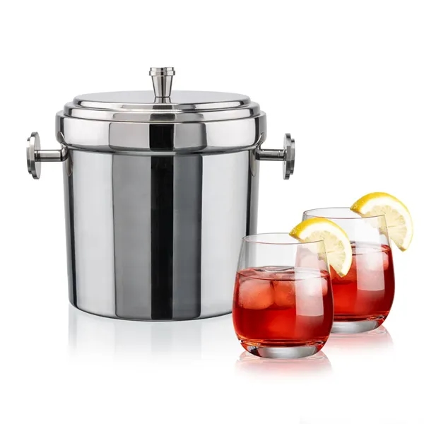 The Milano Ice Bucket & On-the-Rocks Glasses Set delivers a clean,... from ASI 84592 St Regis Group