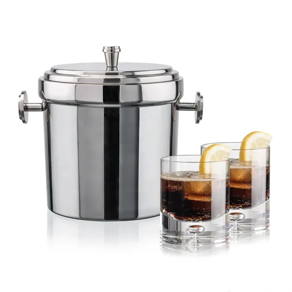 The Milano Ice Bucket & On-the-Rocks Glasses Set delivers a clean,... from ASI 84592 St Regis Group