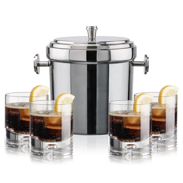 The Milano Ice Bucket & On-the-Rocks Glasses Set delivers a clean,... from ASI 84592 St Regis Group