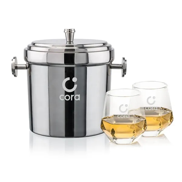 The Milano Ice Bucket & On-the-Rocks Glasses Set delivers a clean,... from ASI 84592 St Regis Group