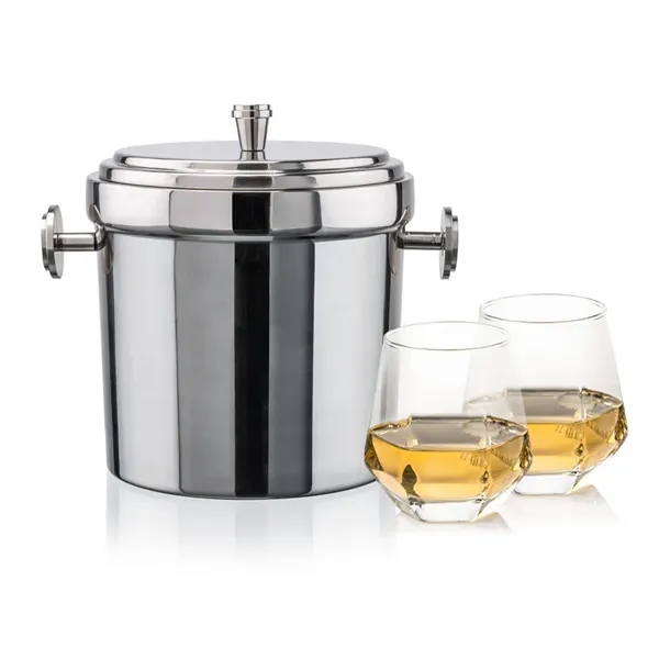 The Milano Ice Bucket & On-the-Rocks Glasses Set delivers a clean,... from ASI 84592 St Regis Group