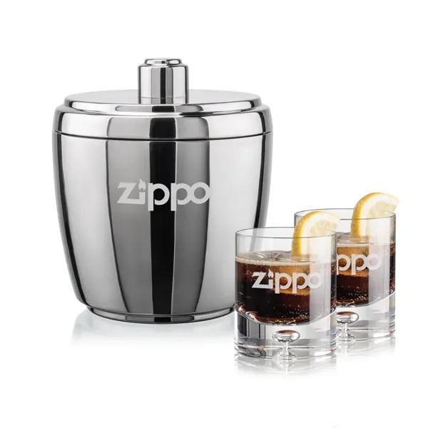 The Pescara Ice Bucket & On-the-Rocks Set combines modern style with... from ASI 84592 St Regis Group