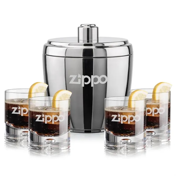 The Pescara Ice Bucket & On-the-Rocks Set combines modern style with... from ASI 84592 St Regis Group