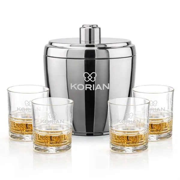 The Pescara Ice Bucket & On-the-Rocks Set combines modern style with... from ASI 84592 St Regis Group