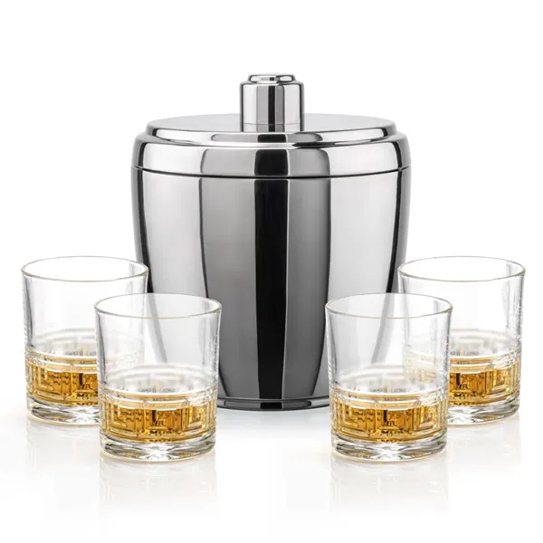 The Pescara Ice Bucket & On-the-Rocks Set combines modern style with... from ASI 84592 St Regis Group