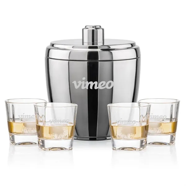 The Pescara Ice Bucket & On-the-Rocks Set combines modern style with... from ASI 84592 St Regis Group