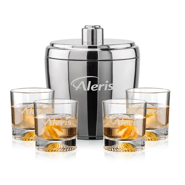 The Pescara Ice Bucket & On-the-Rocks Set combines modern style with... from ASI 84592 St Regis Group