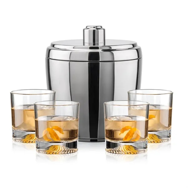The Pescara Ice Bucket & On-the-Rocks Set combines modern style with... from ASI 84592 St Regis Group