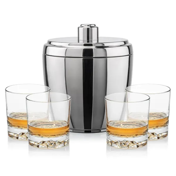 The Pescara Ice Bucket & On-the-Rocks Set combines modern style with... from ASI 84592 St Regis Group