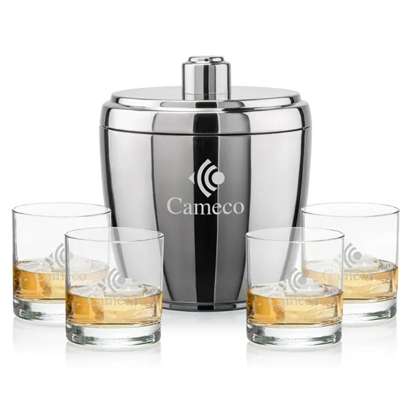 The Pescara Ice Bucket & On-the-Rocks Set combines modern style with... from ASI 84592 St Regis Group